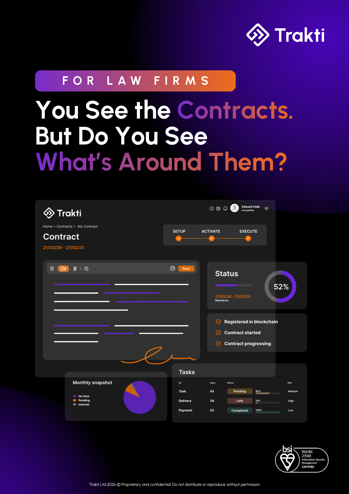 Trakti - Law Firm automation brochure